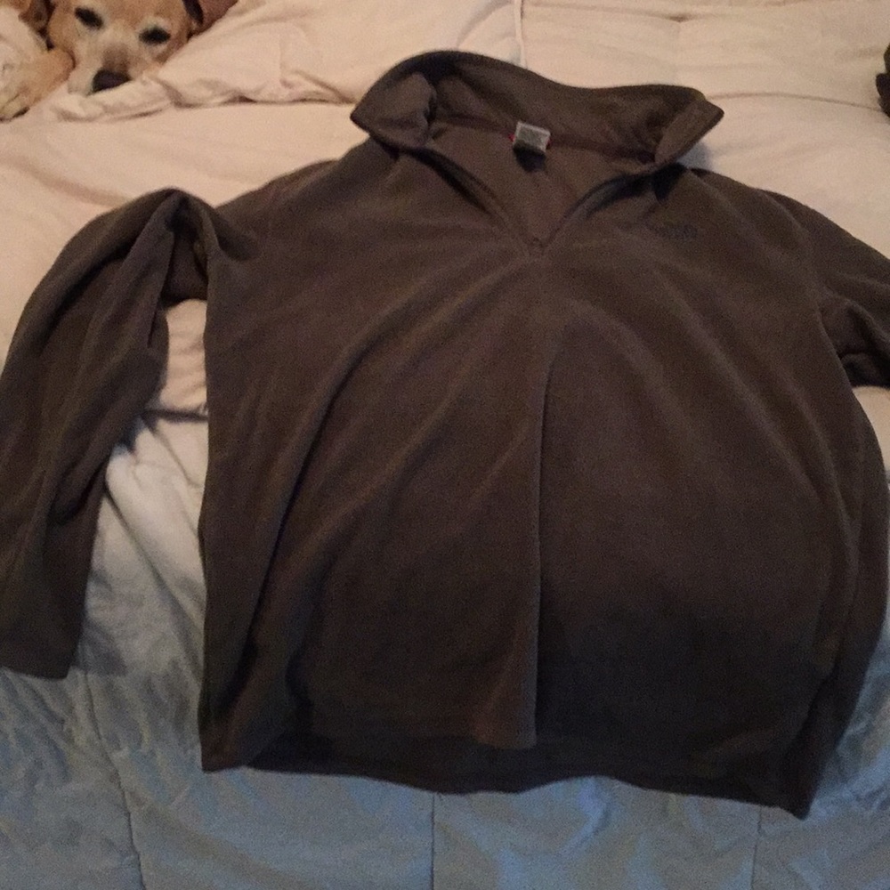 Dark green North face long sleeve Large
